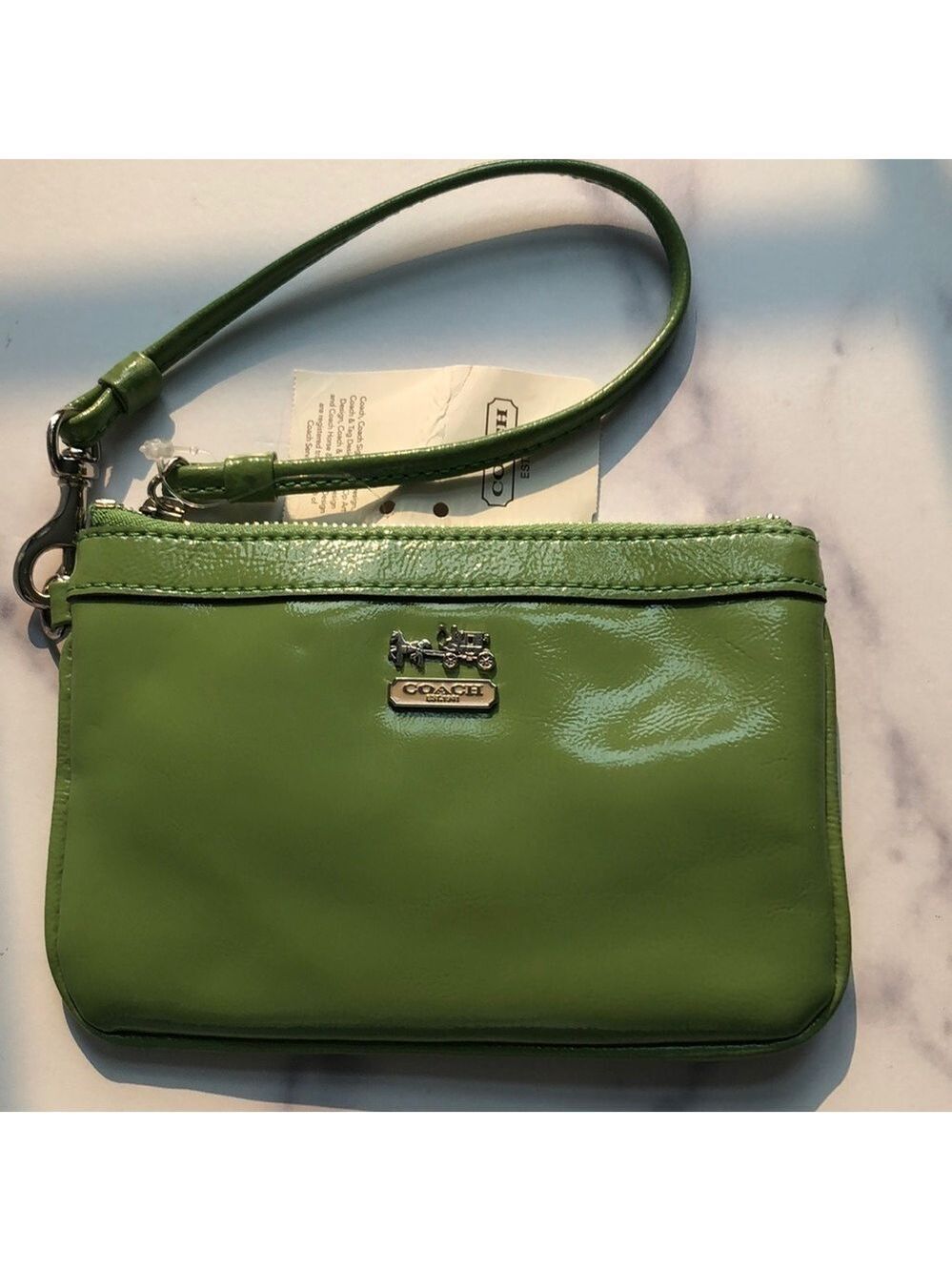 Coach Wristlet Purse In Avocado Green New With Tag